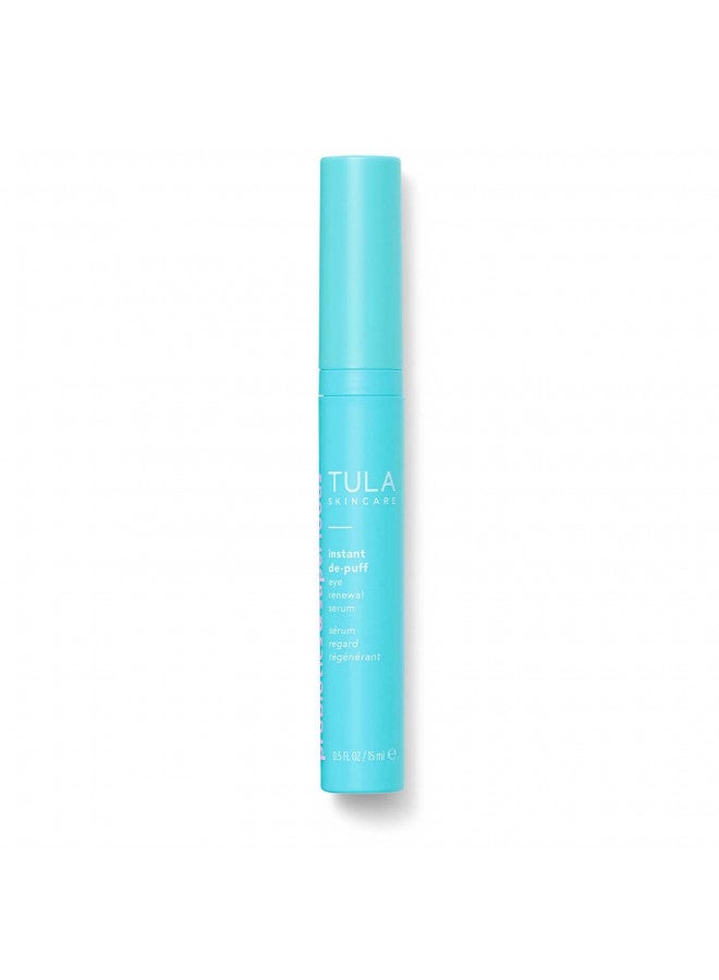 TULA Skin Care Instant De-Puff Eye Renewal Serum - Dark Circles Under Eye Treatment, Reduce Puffiness and Signs of Wrinkles, 0.5 fl oz.