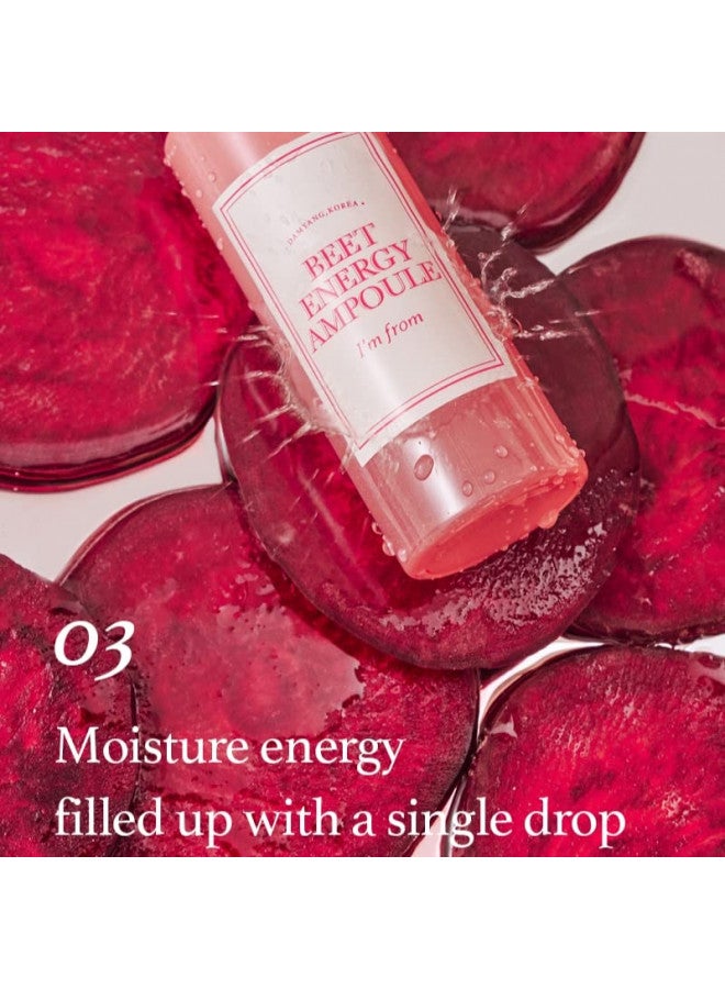I'm from Beet Energy Ampoule, 81.5% red beet extract, Intensive vitalization care, Micro Squalane Capsules for deeper hydration, rich in minerals and betaine, radiance, nourishment - 30ml