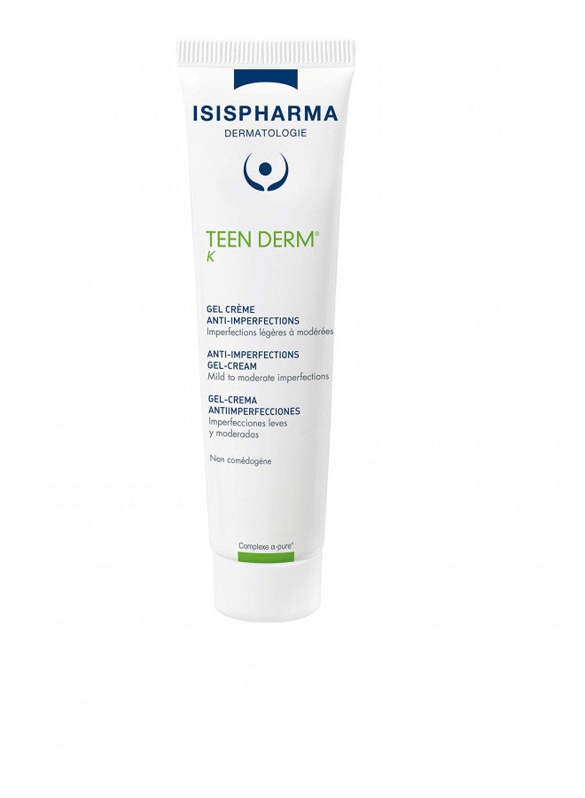 ISIS Pharma TEEN DERM K 30ml -Anti Acne Serum for Oily skin with imperfections, Sebo-regulating cream
