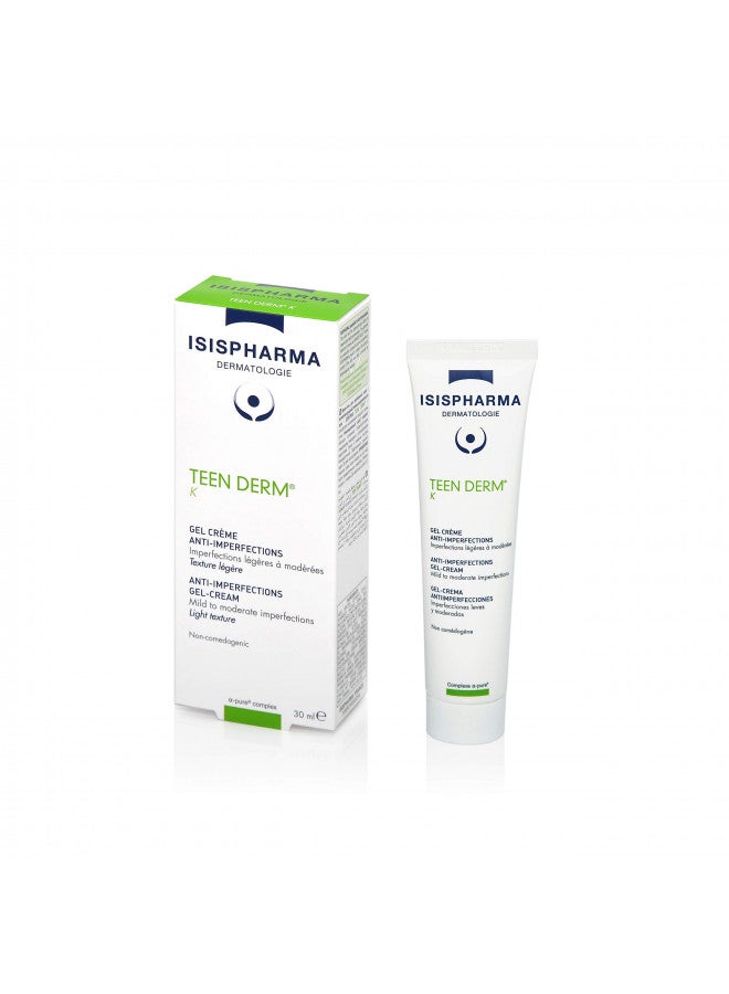 ISIS Pharma TEEN DERM K 30ml -Anti Acne Serum for Oily skin with imperfections, Sebo-regulating cream