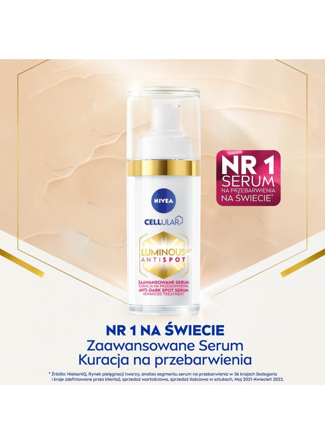 NIVEA Cellular Luminous630 Anti-Pigment Spot Intensive Serum (30 ml), Brightening Serum for an Even & Radiant Complexion, Face Care Against Pigment Spots.