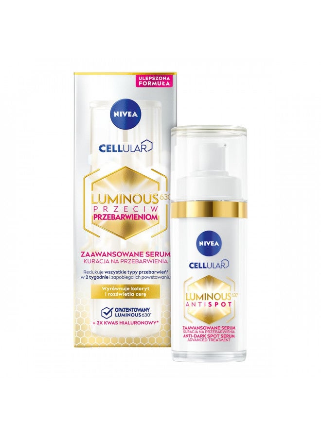 NIVEA Cellular Luminous630 Anti-Pigment Spot Intensive Serum (30 ml), Brightening Serum for an Even & Radiant Complexion, Face Care Against Pigment Spots.