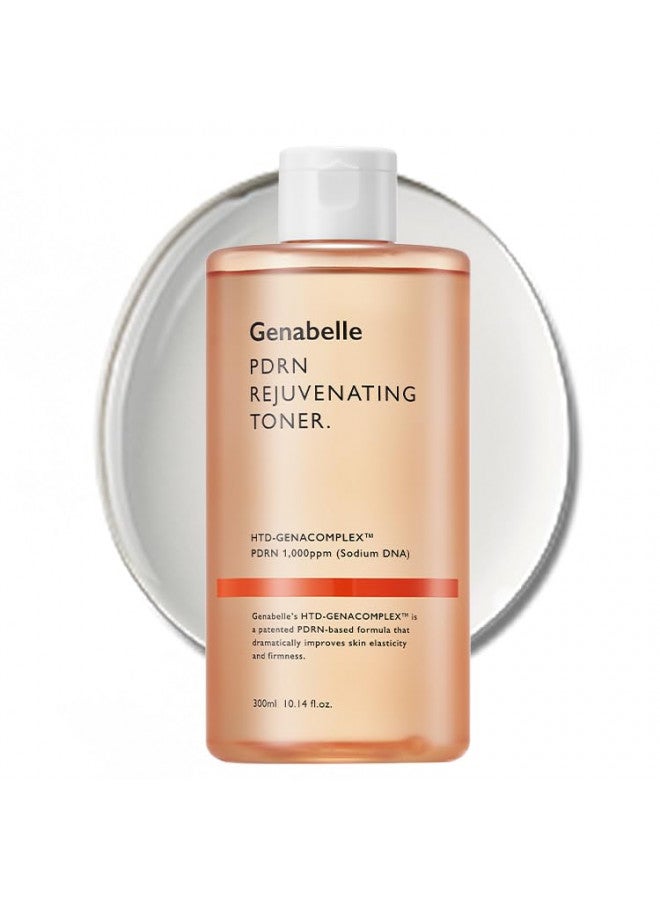 Genabelle PDRN Rejuvenating Toner - Improves Skin Barrier & Hydrates Skin Deep with PDRN, Panthenol, & Hyaluronic Acid for Soft & Glowing Skin - 10.14 fl.oz/300ml