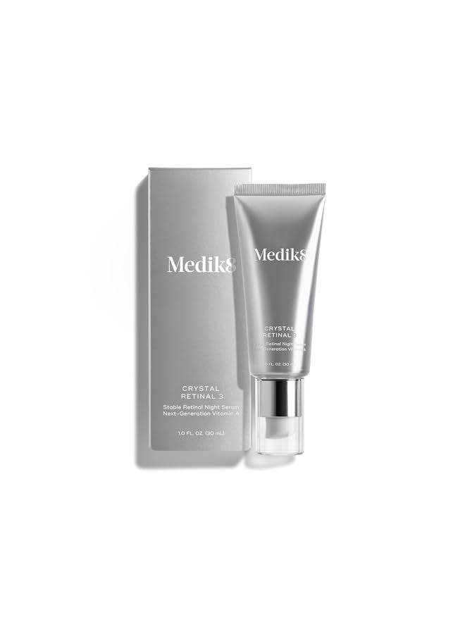 Medik8 Crystal Retinal 1 - Brightening, Firming, Advanced Skin Regenerating Retinaldehyde Serum - Smoothing, Hydrating Wrinkle Repair Recipe - With Hyaluronic Acid, Glycerin, and Vitamin E - 1 oz