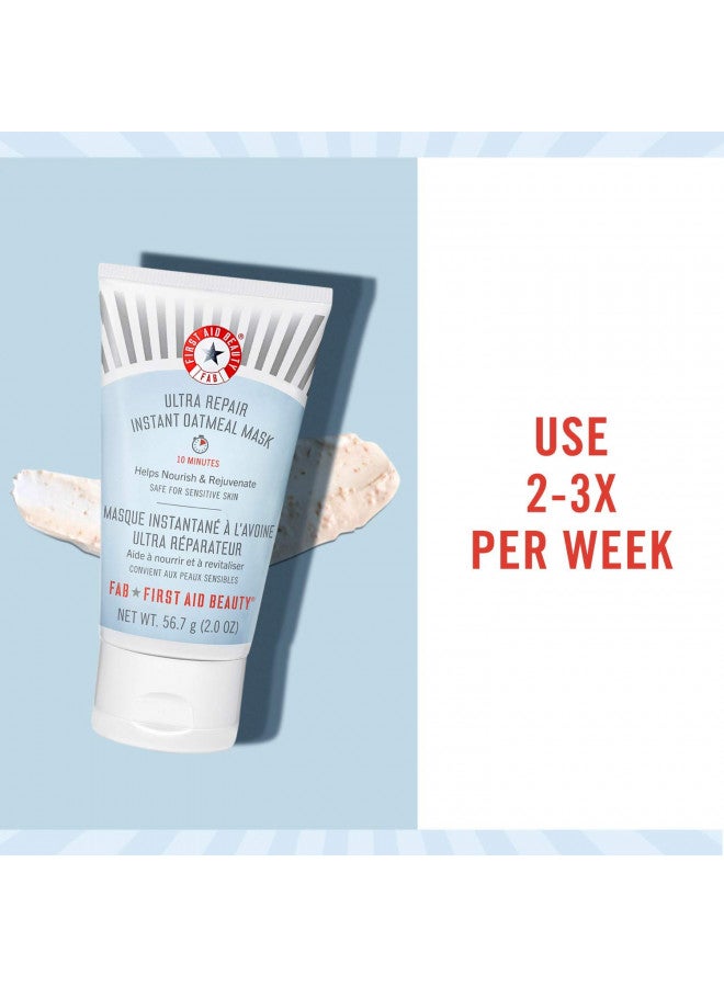 First Aid Beauty Ultra Repair Instant Oatmeal Mask Hydrating Mask to Help Calm and Soothe Skin 2 oz.