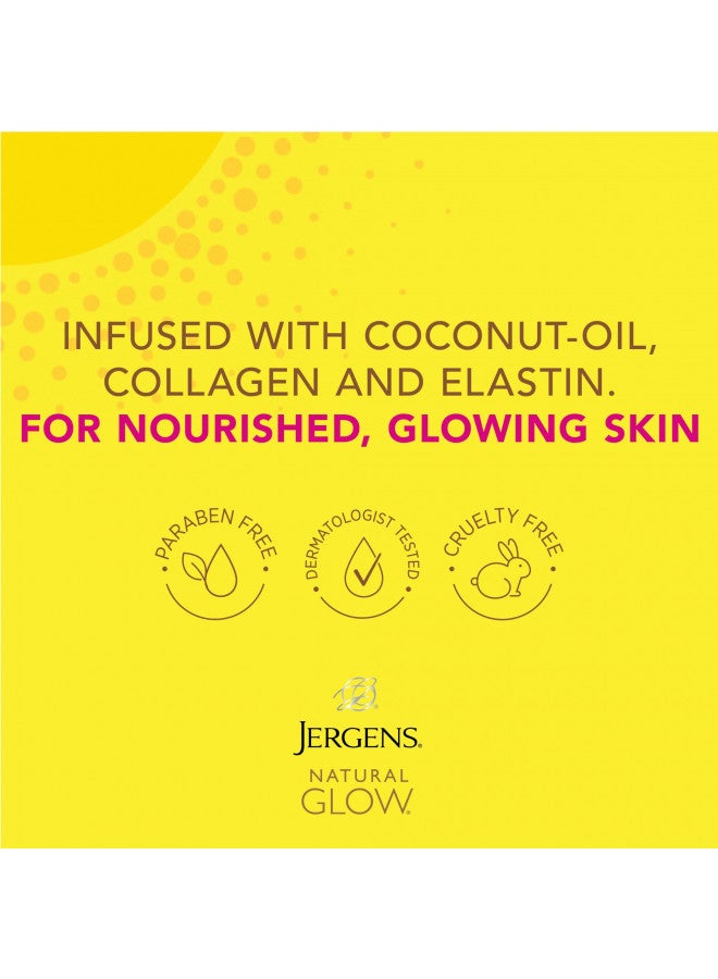 Jergens Natural Glow +FIRMING Self Tanner Body Lotion, Fair to Medium Skin Tone, Sunless Tanning Moisturizer with Collagen and Elastin. Helps to Visibly Reduce Cellulite, 7.5 Fl Oz (Pack of 2)