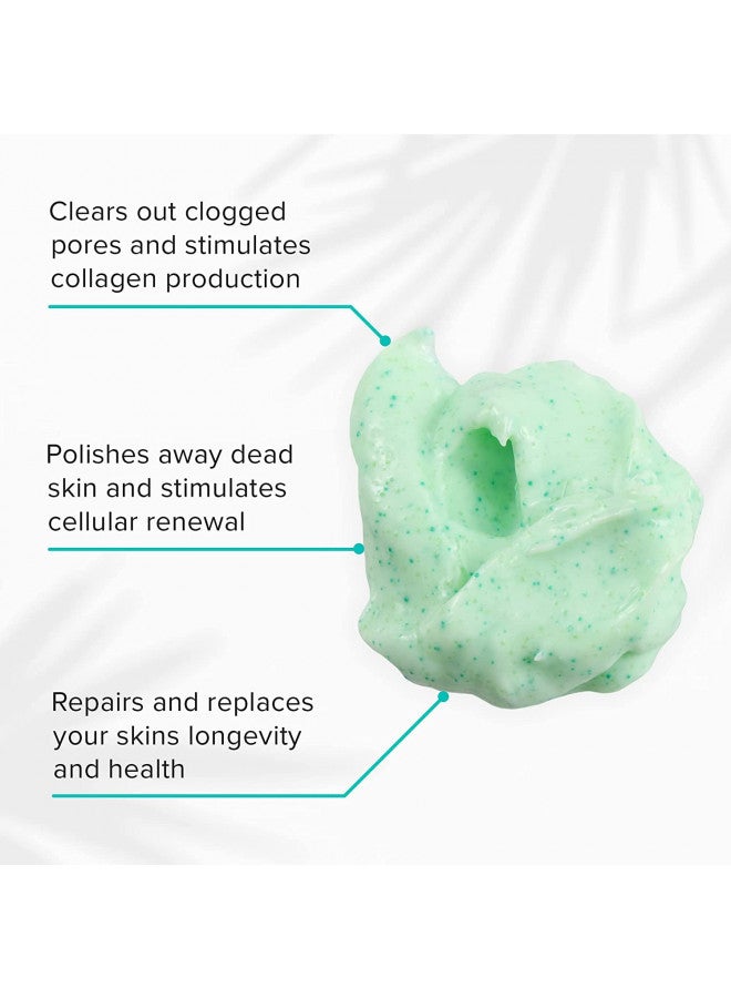 ClarityRx Get Clean Crushed Bamboo Facial Exfoliator, Plant Based Exfoliating Face Scrub for All Skin Types, Paraben Free, Natural Skin Care (1.7 oz)