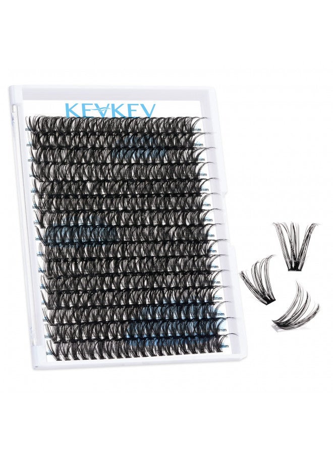 300 Pcs Individual Lashes Lash Clusters DIY Lash Extension Cluster Lashes that Look Like Eyelash Extensions Self Applicaton at Home Volume Dramtic Look(50D,D-18mm)