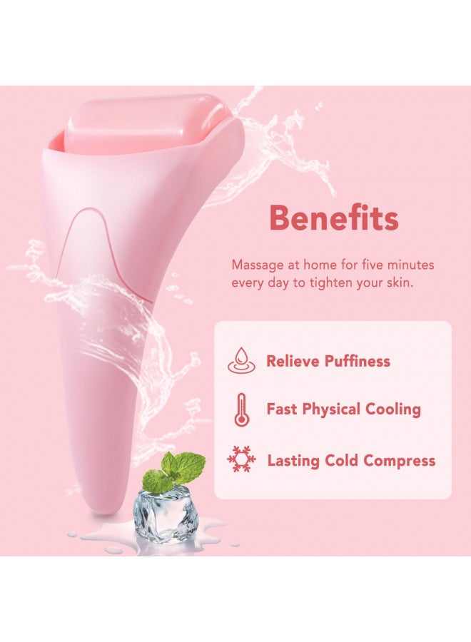 huefull Ice Roller for Face, Ice Face Roller & Eye Puffiness Relief, Skin Care Reduce Wrinkles, Face Massager Roller Gifts for Women, Self Care Gifts for Woman Man, Valentine's Day Gifts (Pink)