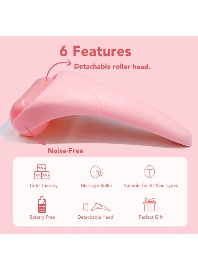 huefull Ice Roller for Face, Ice Face Roller & Eye Puffiness Relief, Skin Care Reduce Wrinkles, Face Massager Roller Gifts for Women, Self Care Gifts for Woman Man, Valentine's Day Gifts (Pink)