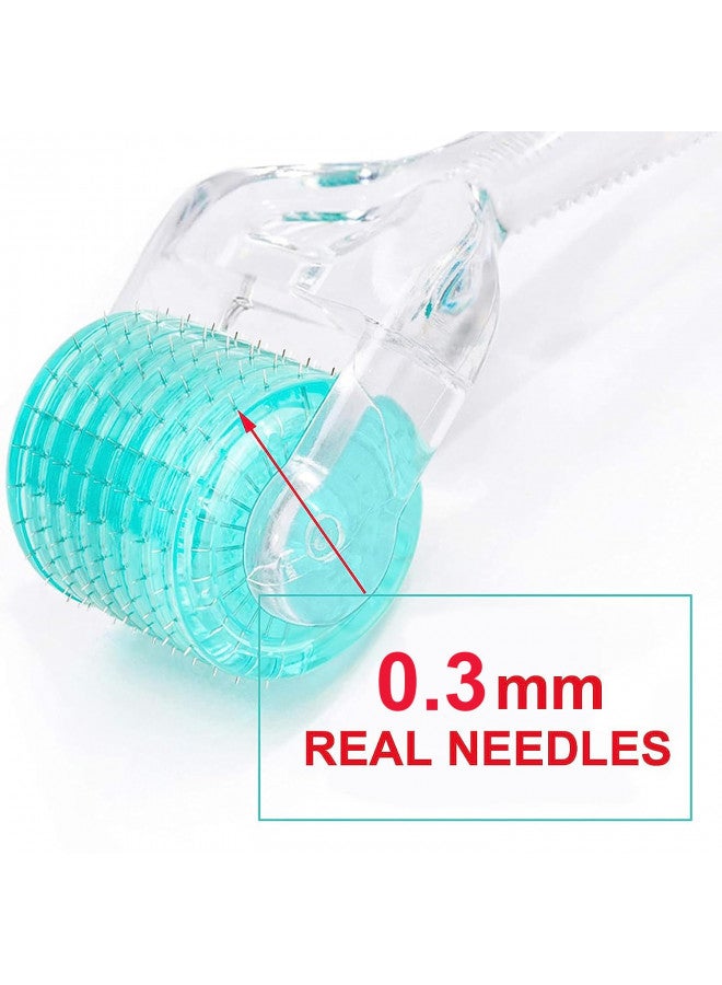Angel Kiss Derma Roller REAL NEEDLE - 0.3mm Microneedling Roller for Face Body, 192 Individual Stainless Steel Needles Dermaroller, Best Self Care Skin Roller for Men and Women
