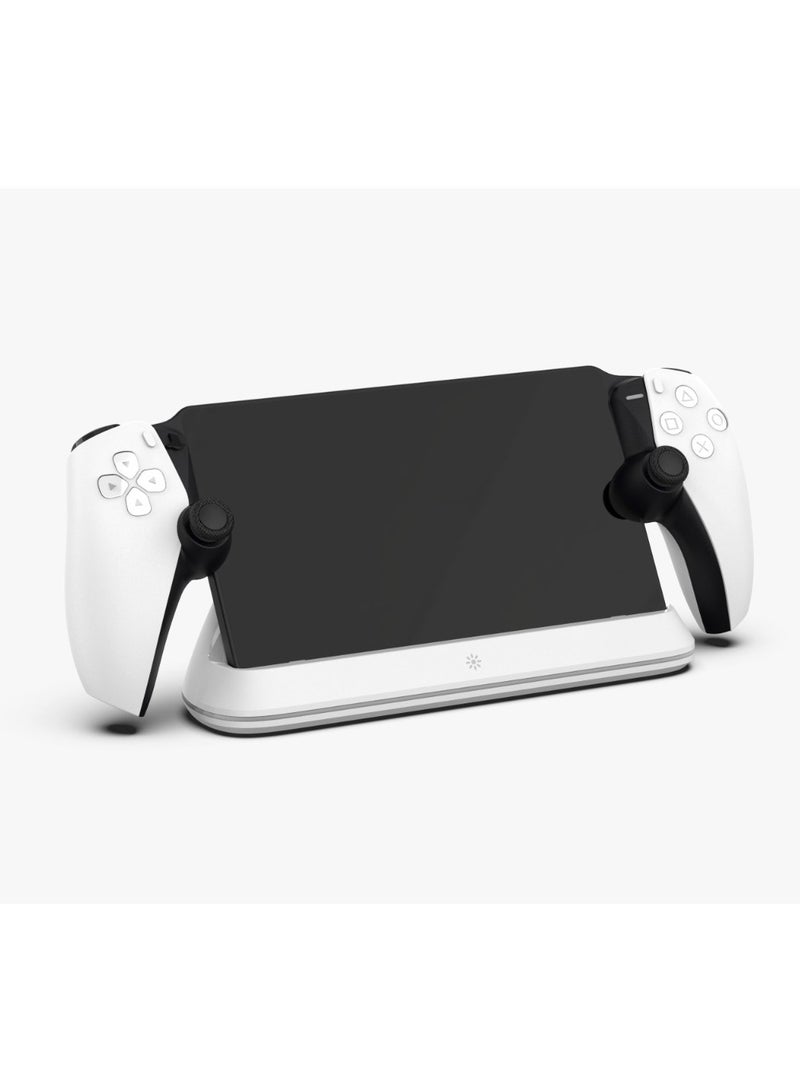 PS Portal Charge & Docking Station with Magnetic Charging and RGB Light / Built-in Safeguard / Anti-Slip Dock Base - White