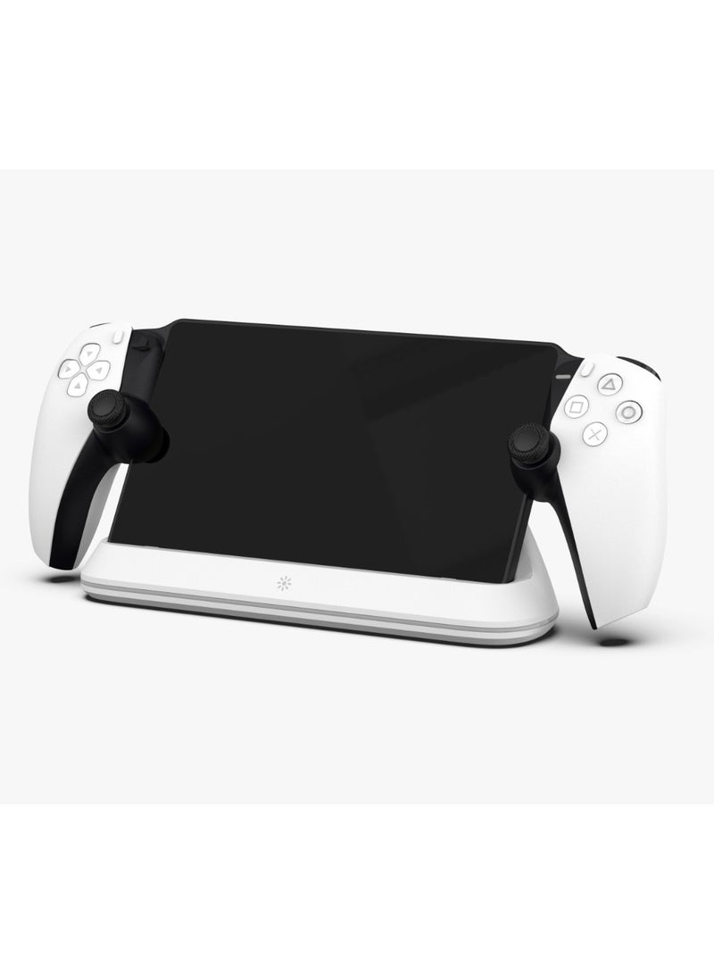PS Portal Charge & Docking Station with Magnetic Charging and RGB Light / Built-in Safeguard / Anti-Slip Dock Base - White