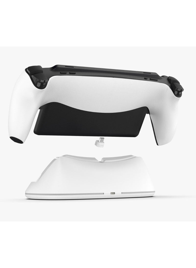 PS Portal Charge & Docking Station with Magnetic Charging and RGB Light / Built-in Safeguard / Anti-Slip Dock Base - White