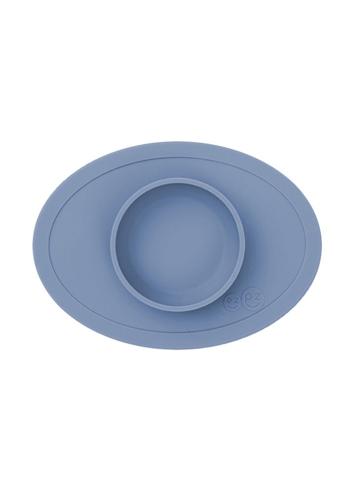 Tiny Bowl - 100% Silicone Suction Bowl - Baby Plate - Kids Plate - Baby Led Weaning - Fits On All Highchair Trays - 4 Months+ - Indigo