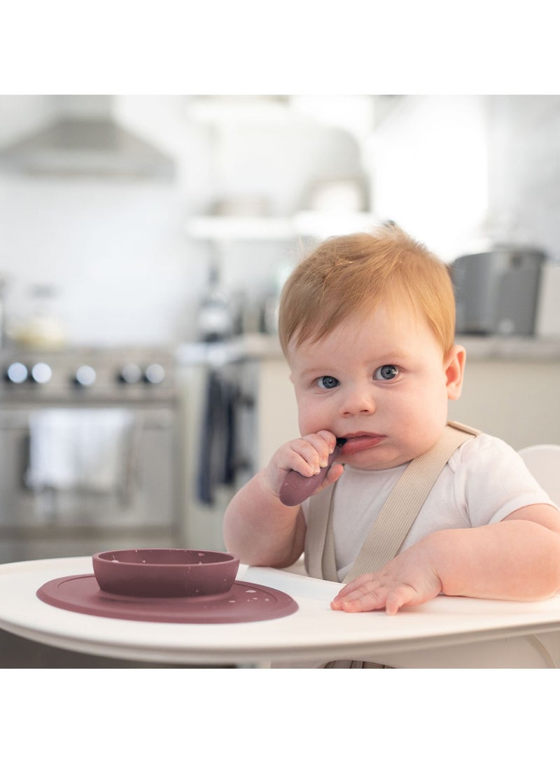 Tiny Bowl - 100% Silicone Suction Bowl - Baby Plate - Kids Plate - Baby Led Weaning - Fits On All Highchair Trays - 4 Months+ - Indigo