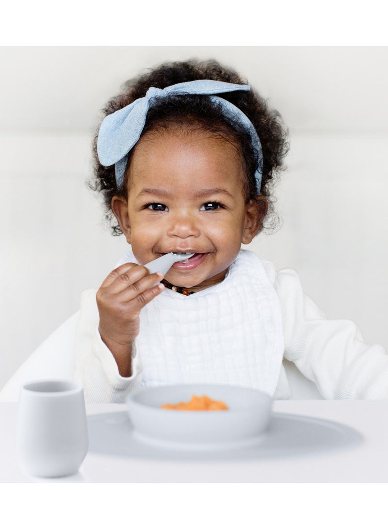 Tiny Bowl - 100% Silicone Suction Bowl - Baby Plate - Kids Plate - Baby Led Weaning - Fits On All Highchair Trays - 4 Months+ - Indigo