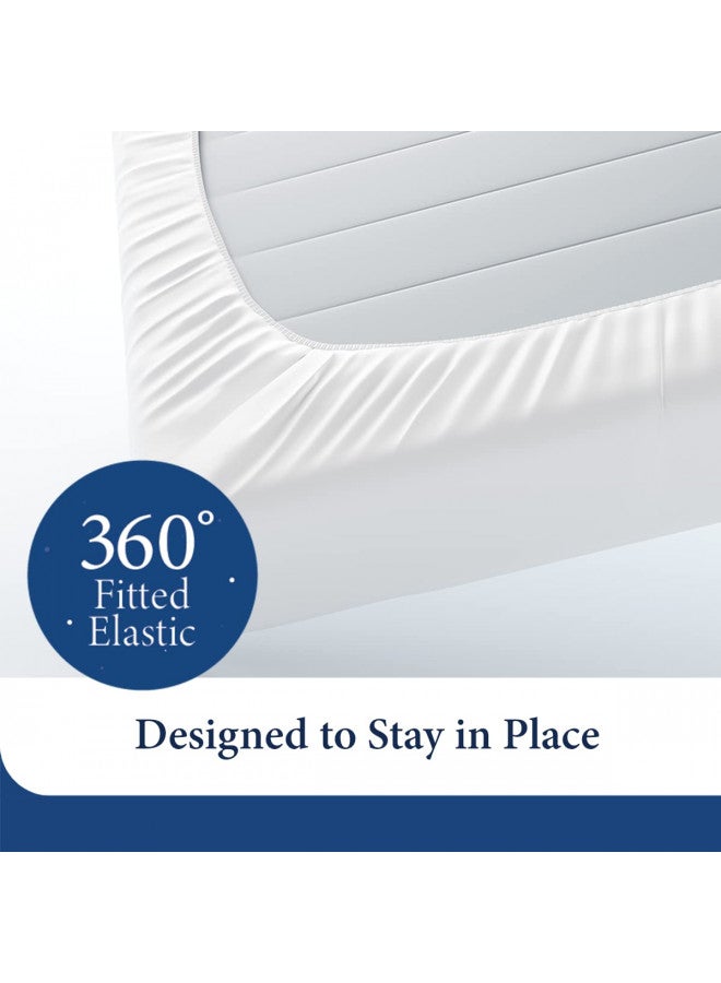 Cosy House Collection Everyday 1500 Series Bed Sheet Set - Ultra Soft & Cool Hotel Luxury Bedding - Deep Pocket - Wrinkle, Stain and Fade Resistant - 4 Piece Set (King, Cream)