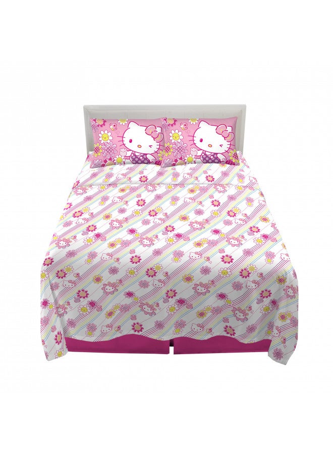 Franco Kids Bedding Super Soft Microfiber Sheet Set, Full, Hello Kitty