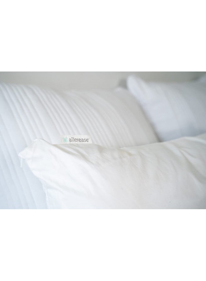 AllerEase 100% Breathable Cotton Pillow Protector for Sleeping, Standard 26