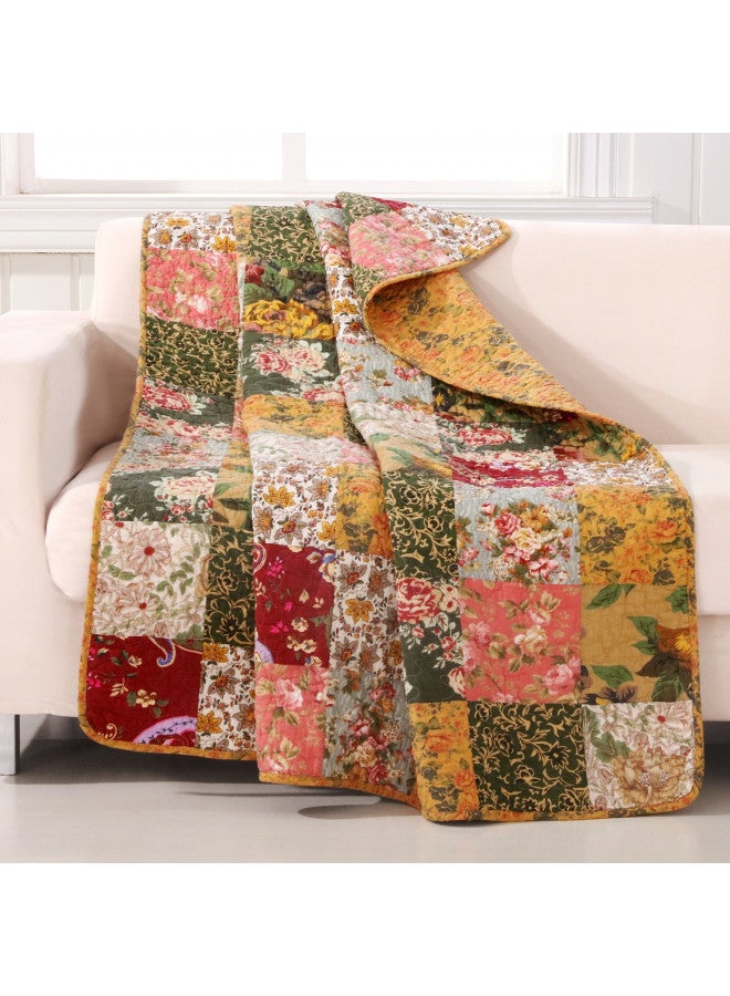 Greenland Home Antique Chic Quilted Patchwork Throw, 50