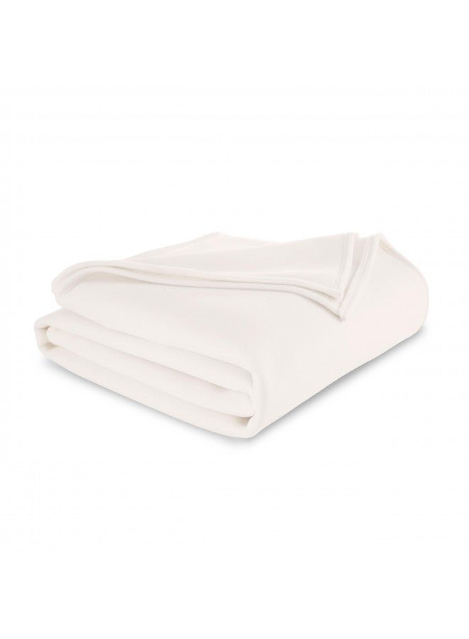 Vellux 1B07048 Original Insulating Core Hotel Style Solid blanket Machine Washable Soft Cozy Warm Thermal Durable Pet Friendly All Seasons Layering Bed Sofa Blankets, Twin, Ivory