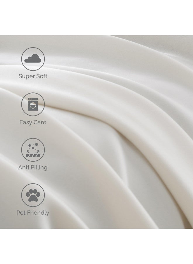 Vellux 1B07048 Original Insulating Core Hotel Style Solid blanket Machine Washable Soft Cozy Warm Thermal Durable Pet Friendly All Seasons Layering Bed Sofa Blankets, Twin, Ivory