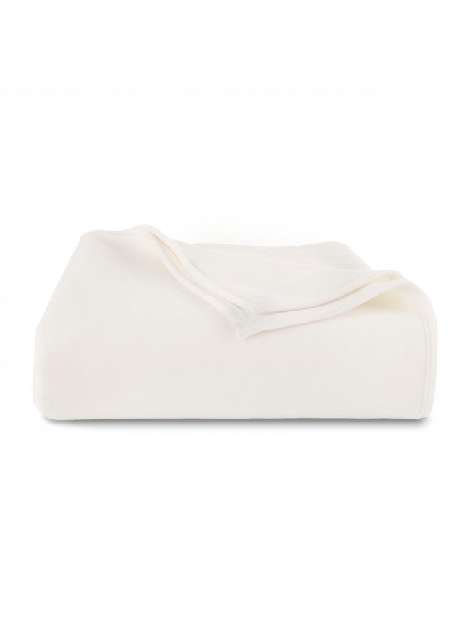 Vellux 1B07048 Original Insulating Core Hotel Style Solid blanket Machine Washable Soft Cozy Warm Thermal Durable Pet Friendly All Seasons Layering Bed Sofa Blankets, Twin, Ivory