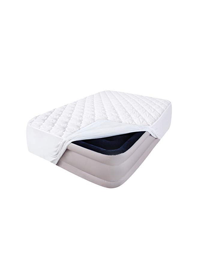 King Size Air Mattress Cover, Thick Quilted Mattress Topper King, Super Soft Breathable and Noiseless Down Alternative Fiber Pillow Top Mattress Pad with Deep Pocket Fits Up to 23 Inch Mattress
