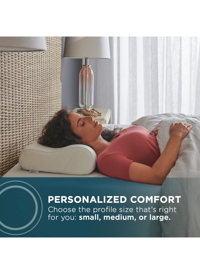 Tempur-Pedic TEMPUR-Ergo Neck Pillow, Medium Profile, White