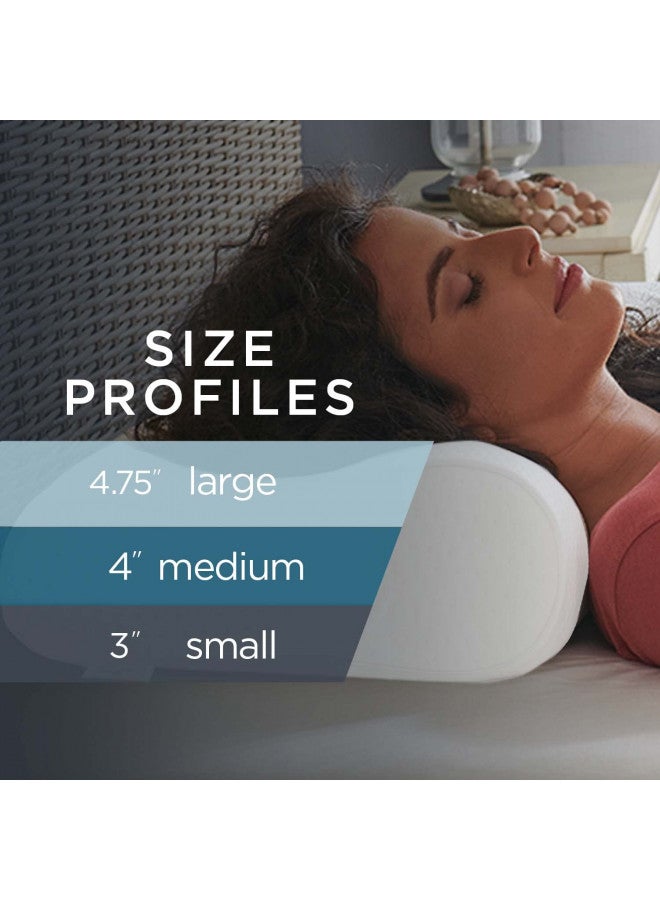 Tempur-Pedic TEMPUR-Ergo Neck Pillow, Medium Profile, White