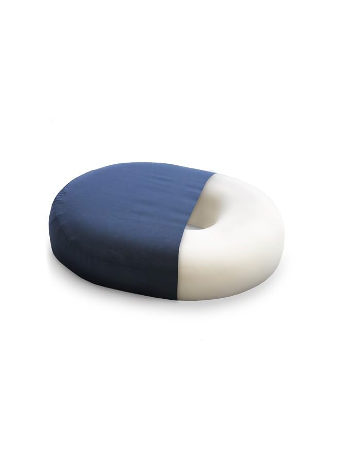 DMI Seat Cushion Donut Pillow and Chair Pillow for Tailbone Pain Relief, Hemorrhoids, Prostate, Pregnancy, Post Natal, Pressure Relief and Surgery, 18 x 15 x 3, Navy