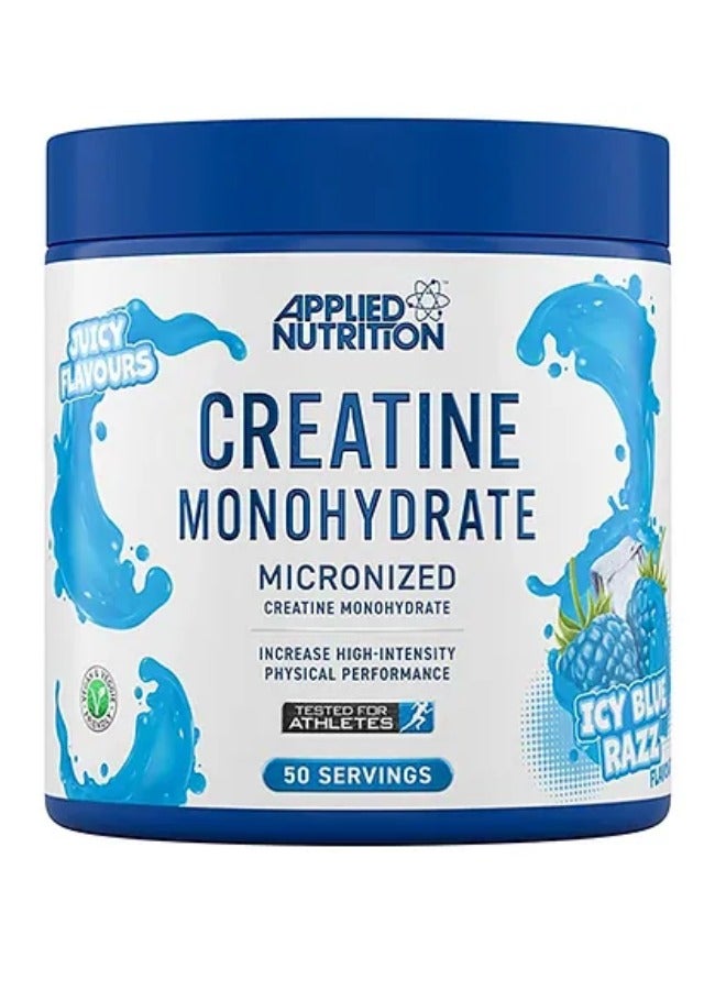 Creatine Monohydrate Micronized  Icy Blue Raz  250 Gram