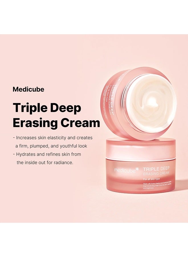 Triple Collagen Cream - Hydrating & Firming Moisturizer with Hyaluronic Acid, Premium Elastin, Shea Butter - Wrinkle Care & Boosts Elasticity - Korean Skincare, 1.69 oz