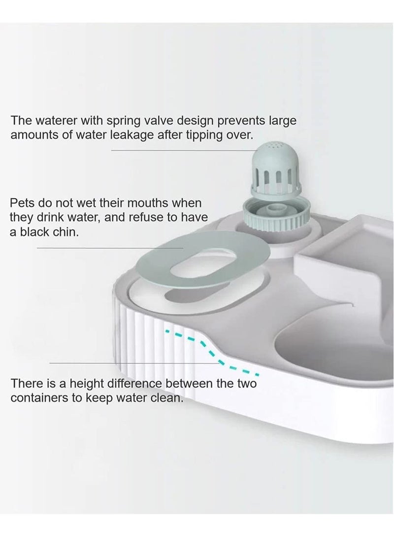 2-in-1 Natural Gravity Automatic Pet Feeder Set