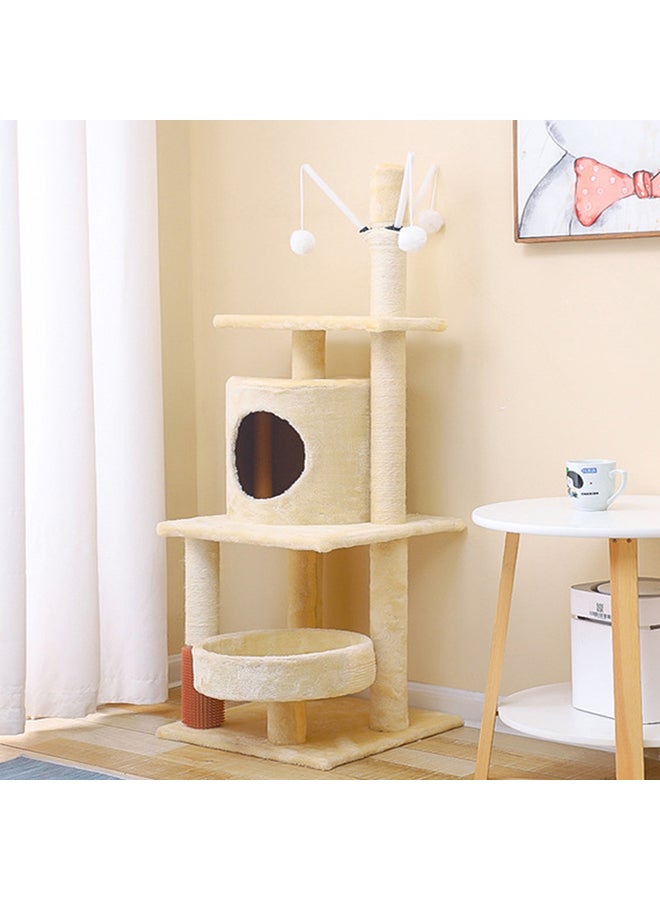 Cat Climbing Frame Beige 40x40x125cm