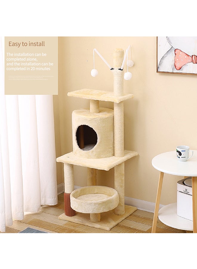 Cat Climbing Frame Beige 40x40x125cm