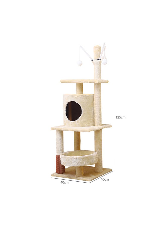 Cat Climbing Frame Beige 40x40x125cm