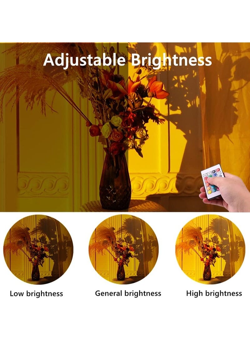 Sunset Lamp Multiple Colors with Remote, Sunset Projection Lamp 16 Colors, Sunset Light Projector Color Changing, LED Rainbow Sunset Projector Lamp