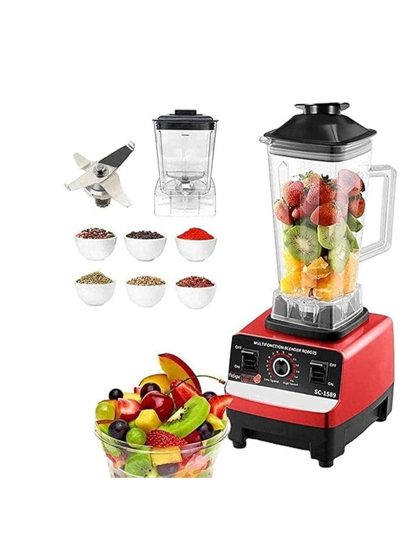 Juicer Blender 2 in 1 High Speed Stainless Steel Blades Perfect for Smoothies Frozen Desserts Hot Soups and Nut Grinding