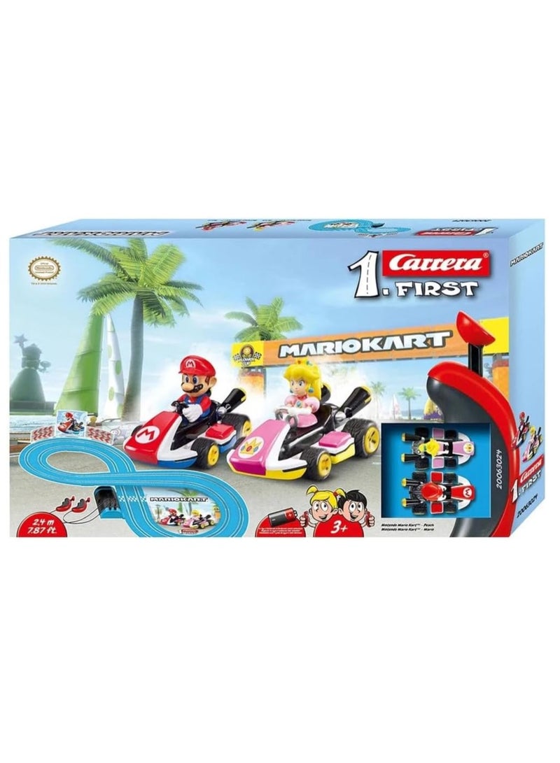 First Mario Kart Slot Car Set | Featuring Mario and Peach | Exciting Racing Fun for Young Fans