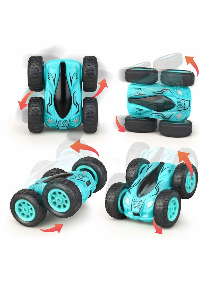 Mini Stunt RC Cars Toy 4WD 2.4Ghz Remote Control Car Double Sided Rotating Vehicles 360 Degree Roll Charging Fall Resistant Toy Car for Boys And Girls Birthday