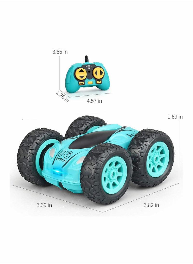 Mini Stunt RC Cars Toy 4WD 2.4Ghz Remote Control Car Double Sided Rotating Vehicles 360 Degree Roll Charging Fall Resistant Toy Car for Boys And Girls Birthday