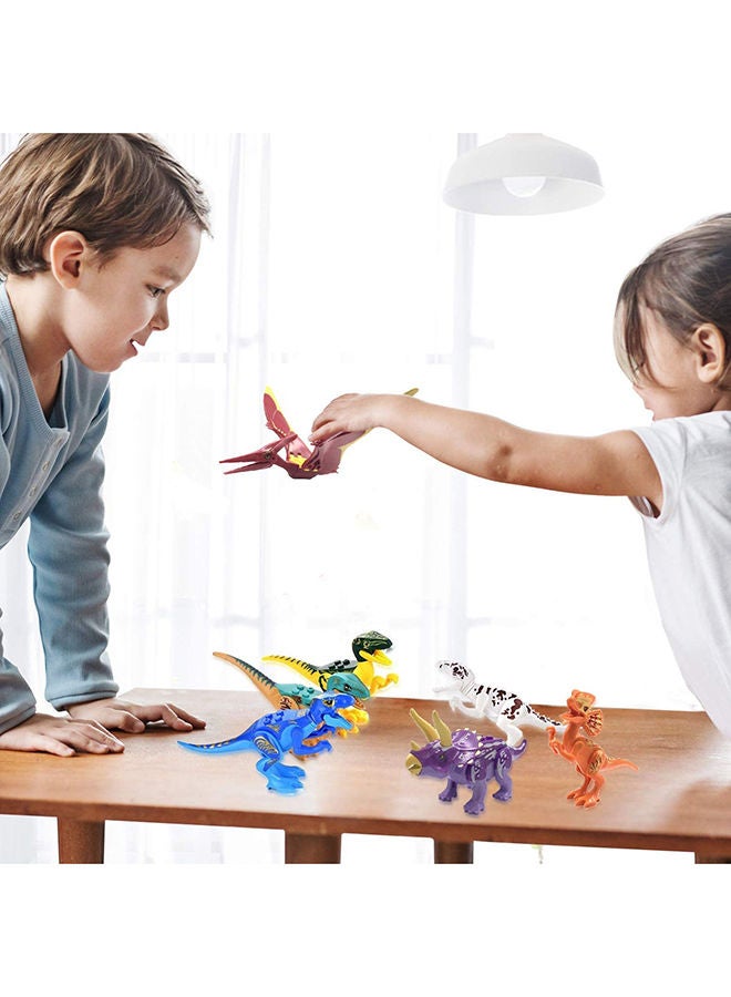 8-Piece Mix And Match Magic Dinosaur Model Building Set Featuring Movable Jaws, Neck & Joints 3+ Years