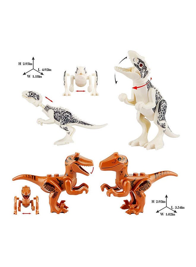 8-Piece Mix And Match Magic Dinosaur Model Building Set Featuring Movable Jaws, Neck & Joints 3+ Years