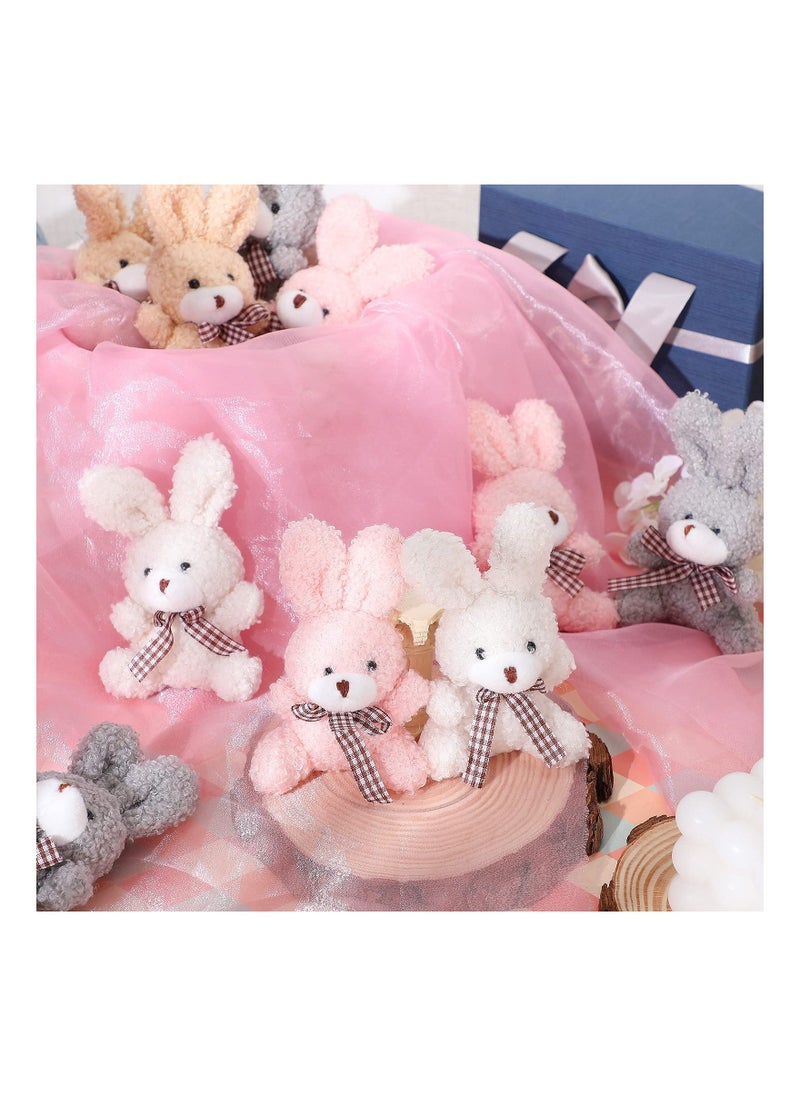 12 Pcs Cute Mini Plush Animal Toys for DIY Keychains Gifts Birthday Party Favors