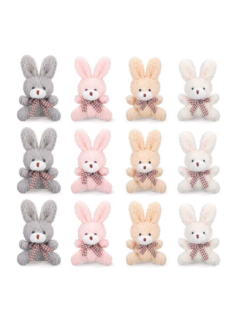 12 Pcs Cute Mini Plush Animal Toys for DIY Keychains Gifts Birthday Party Favors