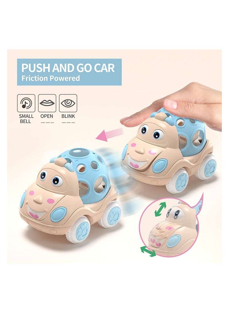 Baby Car Toys Toddler Rattle Roll Toy Vehicles for Infant Push and Go Toy Trucks Preschool Learning Gift Idea for Boys Girls