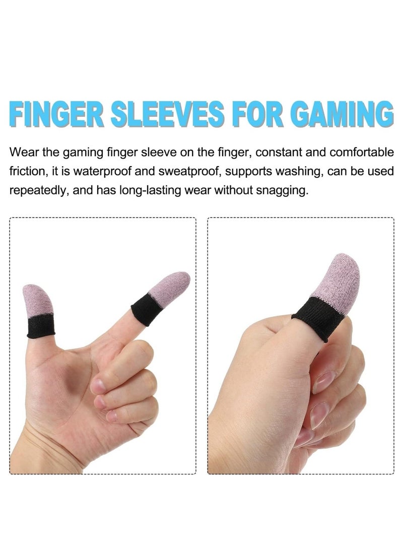 Finger Sleeves for Gaming, Gamer Thumb Sleeves Mobile Gaming Stabilizer Compression Support Sleeve, PUBG Finger Gloves for Gaming Gloves COD Mobile Phone Game Finger Covers Wrap, 5Pairs