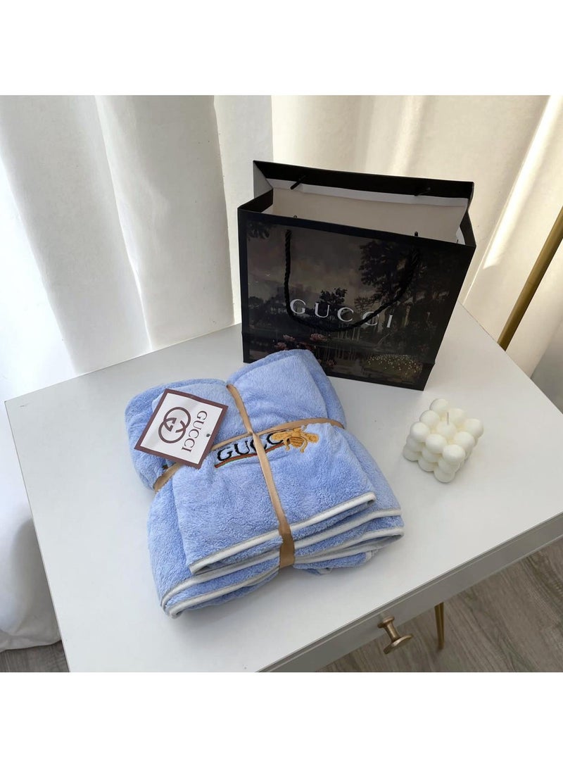 2 In 1 Towel Set Soft And Comfy Towel Set Bath Towel 70*145 Cm Face Towel 35*35 Cm  3 Set  - Beige ,Lightblue And Yellow